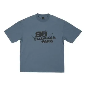 Tricou cu pictogramă BB Icon desenată manual, croială medie „Albastru-negru” 612966TNVN44183