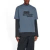 Tricou cu pictogramă BB Icon desenată manual, croială medie „Albastru-negru” 612966TNVN44183