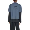 Tricou cu pictogramă BB Icon desenată manual, croială medie „Albastru-negru” 612966TNVN44183