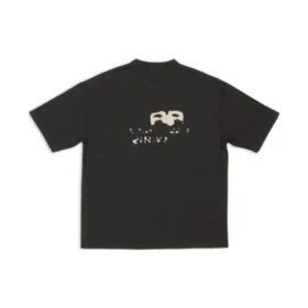 Tricou cu pictogramă BB Icon desenată manual, croială medie, „Negru” 612966TNVN41059