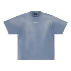 Tricou cu spate, croială medie „Albastru Alb” 764235TPVK14313