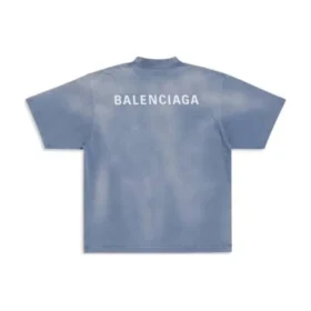 Tricou cu spate, croială medie „Albastru Alb” 764235TPVK14313