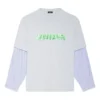 Tricou cu straturi și logo Slime „Grey” 671401TLVF11203