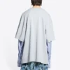 Tricou cu straturi și logo Slime „Grey” 671401TLVF11203