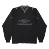 Tricou de fotbal 3B cu mâneci lungi și guler în V „Negru antracit” 857085TTVQ61066