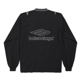 Tricou de fotbal 3B cu mâneci lungi și guler în V „Negru antracit” 857085TTVQ61066