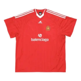 Tricou de fotbal Balenciaga x adidas Oversized „Roșu” 723663TNV136400