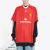 Tricou de fotbal Balenciaga x adidas Oversized „Roșu” 723663TNV136400