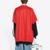 Tricou de fotbal Balenciaga x adidas Oversized „Roșu” 723663TNV136400