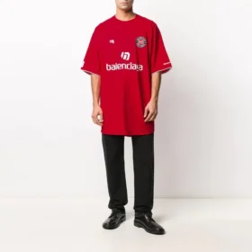 Tricou de fotbal oversized „Red White” 641666TJV056540