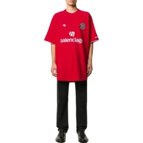 Tricou de fotbal Oversized „Roșu-Alb” 641658TJV516540