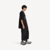 Tricou de fotbal pentru bărbați 3b cu guler în V, oversized, în negru/antracit