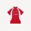 Tricou de fotbal pentru bărbați, oversized, de culoare roșie