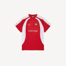 Tricou de fotbal pentru bărbați, oversized, de culoare roșie
