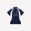 Tricou de fotbal pentru bărbați, oversized, în culoarea bleumarin