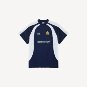 Tricou de fotbal pentru bărbați, oversized, în culoarea bleumarin