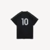 Tricou de fotbal pentru bărbați, oversized, negru