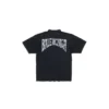 Tricou desenat manual, croială medie „Black Faded” 764235TPVU41569