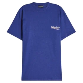 Tricou din bumbac cu logo politic BLGA-508203-TAV44-BL