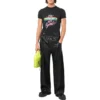 Tricou din jersey cu grafică, croială mică, cu aspect uzat „Washed Black” 612964TMVH31055