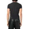 Tricou din jersey cu grafică, croială mică, cu aspect uzat „Washed Black” 612964TMVH31055