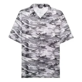 Tricou din plasă cu imprimeu camuflaj „Grey” 647651TJLC51240
