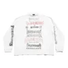 Tricou DIY din metal cu mâneci lungi, croială medie „Alb Negru Roșu” 699191TPVO29065