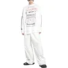Tricou DIY din metal cu mâneci lungi, croială medie „Alb Negru Roșu” 699191TPVO29065