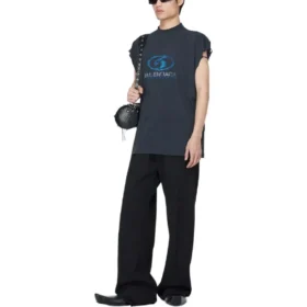 Tricou fără mâneci pentru surferi „Black Blue” 767844TPVM31412