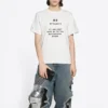 Tricou FW21 cu imprimeu logo, alb 661705TKVF19081