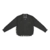 Tricou hibrid cu guler în V „Anthracite Black White” 704271T41301163