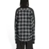 Tricou hibrid cu guler în V „Anthracite Black White” 704271T41301163
