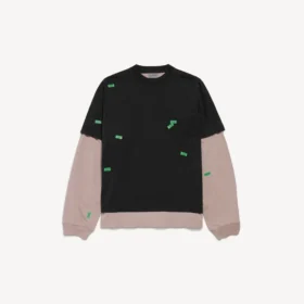 Tricou hibrid dublu pentru bărbați 520 stickers, negru/verde