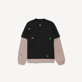 Tricou hibrid dublu pentru bărbați 520 stickers, negru/verde