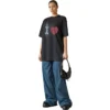 Tricou „I Love” cu croială largă „Black” 744439TOVH39034