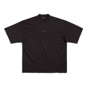 Tricou „Je t’aime”, croială largă, „Negru” 744439TOVM79070 Tricou „Je t’aime”, croială largă, „Negru” 744439TOVM79070