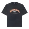 Tricou Maison Balenciaga, croială medie, „Negru” 612966TLVJ11074