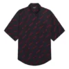 Tricou minimalist cu mânecă scurtă „Black Red” 658841TKO521076