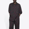 Tricou minimalist cu mânecă scurtă „Black Red” 658841TKO521076