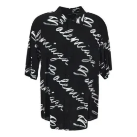 Tricou minimalist cu mânecă scurtă și logo Scribble „Black White” 681813TML131070 Tricou minimalist cu mânecă scurtă și logo Scribble „Black White” 681813TML131070