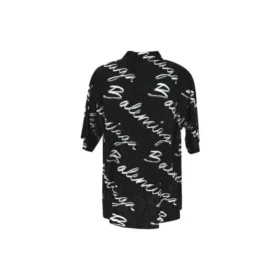 Tricou minimalist cu mânecă scurtă și logo Scribble „Black White” 681813TML131070 Tricou minimalist cu mânecă scurtă și logo Scribble „Black White” 681813TML131070