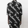 Tricou minimalist cu mânecă scurtă și logo Scribble „Black White” 681813TML131070
