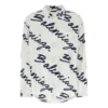 Tricou minimalist cu mânecă scurtă și logo Scribble „White Navy” 681812TOLE99167