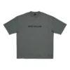 Tricou Mirror Balenciaga, croială medie, „Grey” 612966TNVR21242