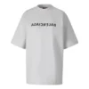 Tricou Mirror Balenciaga, croială medie, „White” 764235TNVR2-9784