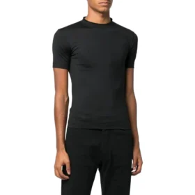 Tricou mulat, strâns pe corp și lucios „Black” 720458TNVI21000
