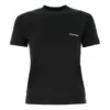 Tricou negru cu guler rotund și mânecă scurtă, cu logo SS21 612964TJV871070