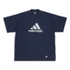 Tricou oversized Balenciaga x adidas „Navy” 731769TNVA64356