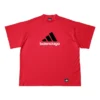 Tricou oversized Balenciaga x adidas „Red” 712398TNVA66278