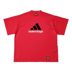 Tricou oversized Balenciaga x adidas „Red” 712398TNVA66278